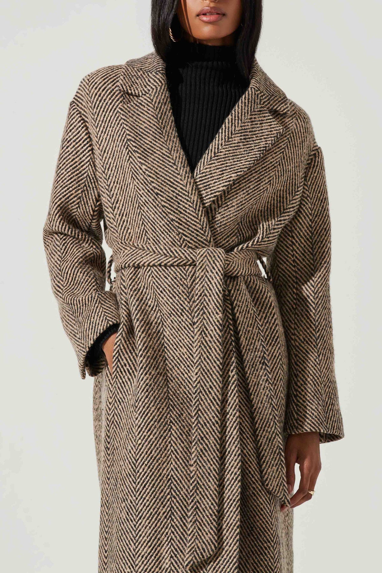 Rhodes Coat Taupe/Black, Jacket by ASTR | LIT Boutique