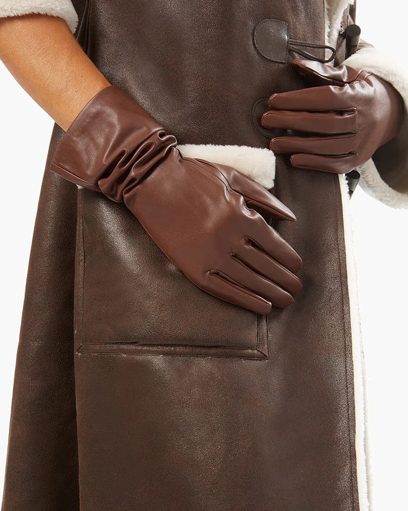 Vegan Leather Gloves Cacao, Accessories by We Wore What | LIT Boutique