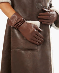 Thumbnail for Vegan Leather Gloves Cacao, Accessories by We Wore What | LIT Boutique