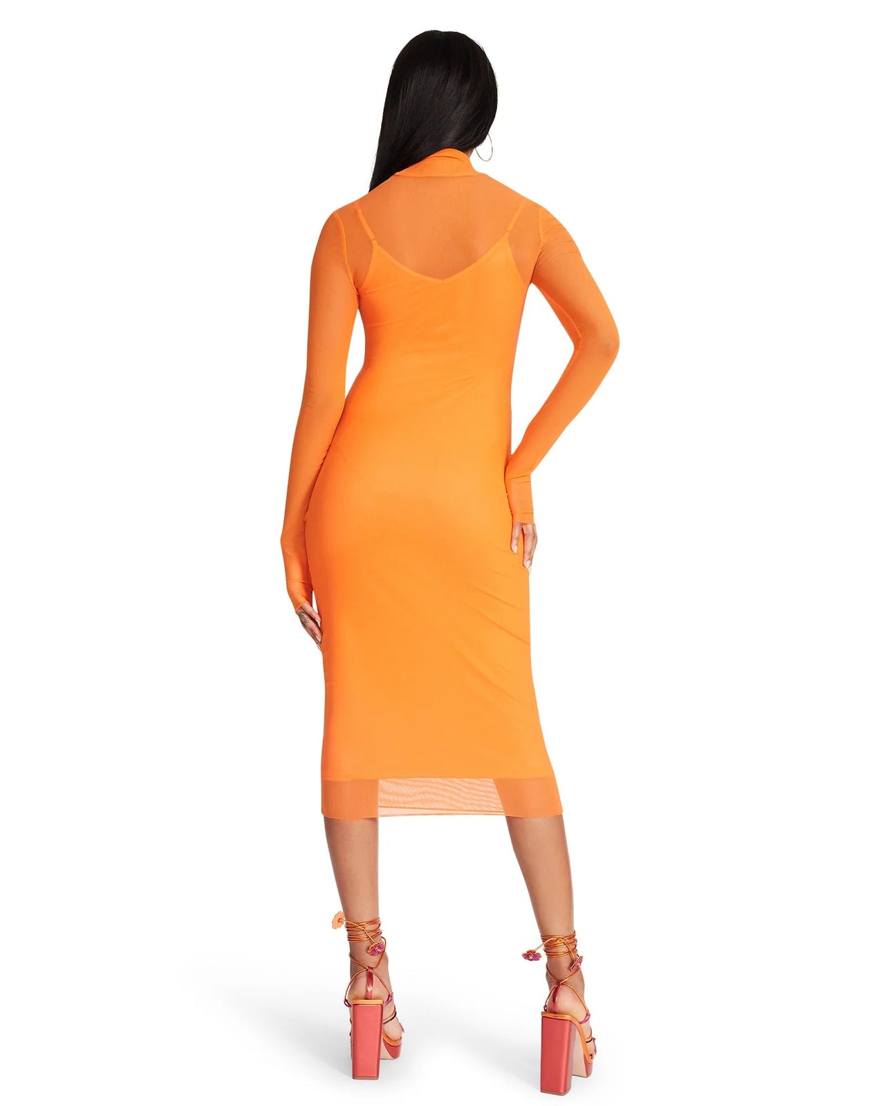 Vivienne Dress Bright Orange, Dress by Steve Madden | LIT Boutique