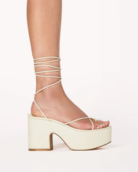 Thumbnail for Walda Strappy Platform Sandal Bone, Heel Shoe by Billini | LIT Boutique