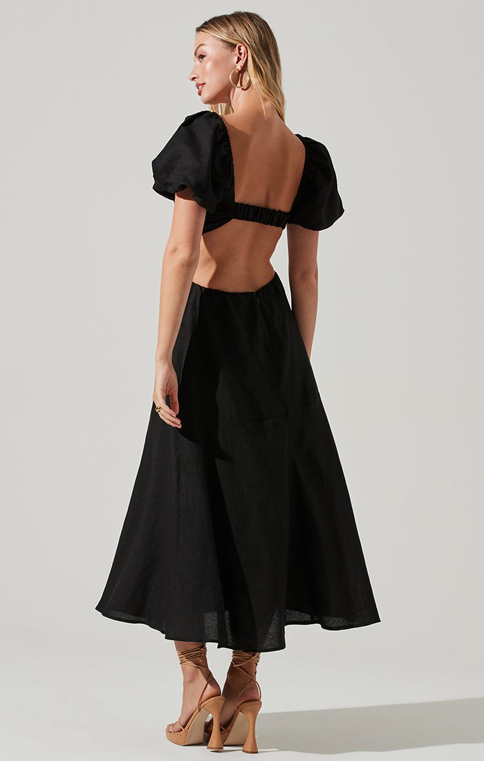 Winley Cut Out Midi Dress Black, Dress by ASTR | LIT Boutique
