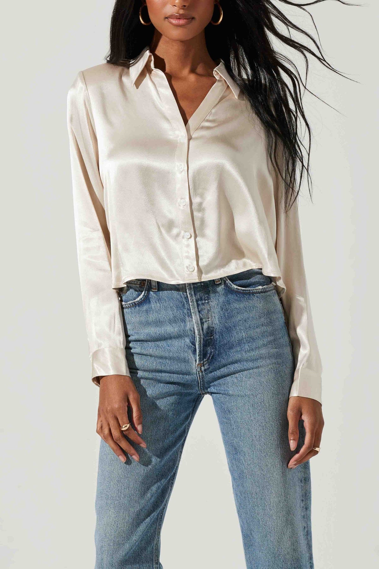 Yesenia Top Champagne, Tops Blouses by ASTR | LIT Boutique