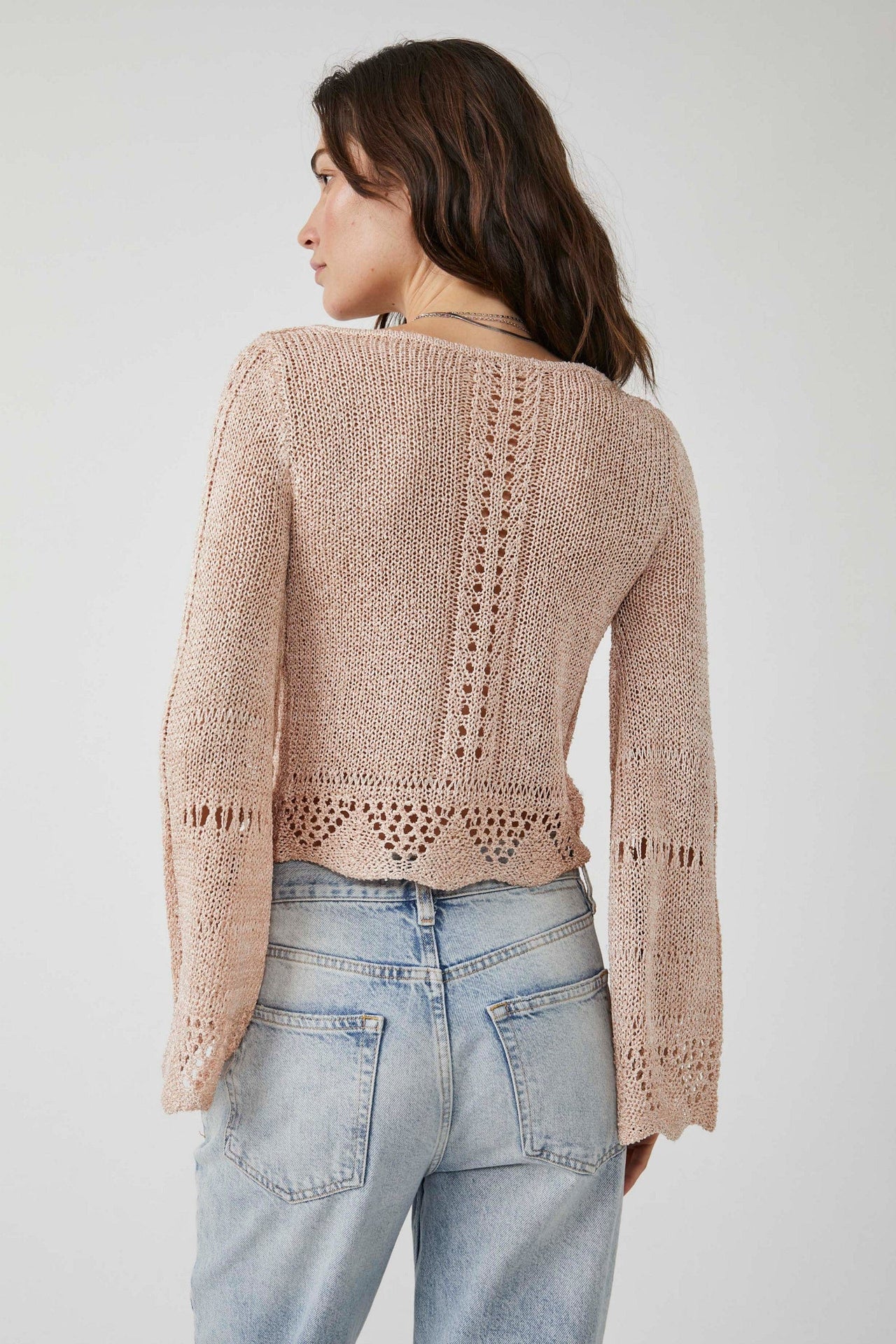 Zinnia Top Pink Sand Combo, Sweater by Free People | LIT Boutique