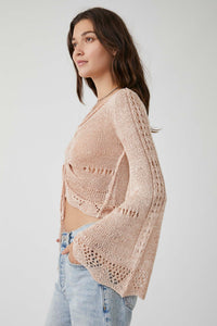 Thumbnail for Zinnia Top Pink Sand Combo, Sweater by Free People | LIT Boutique